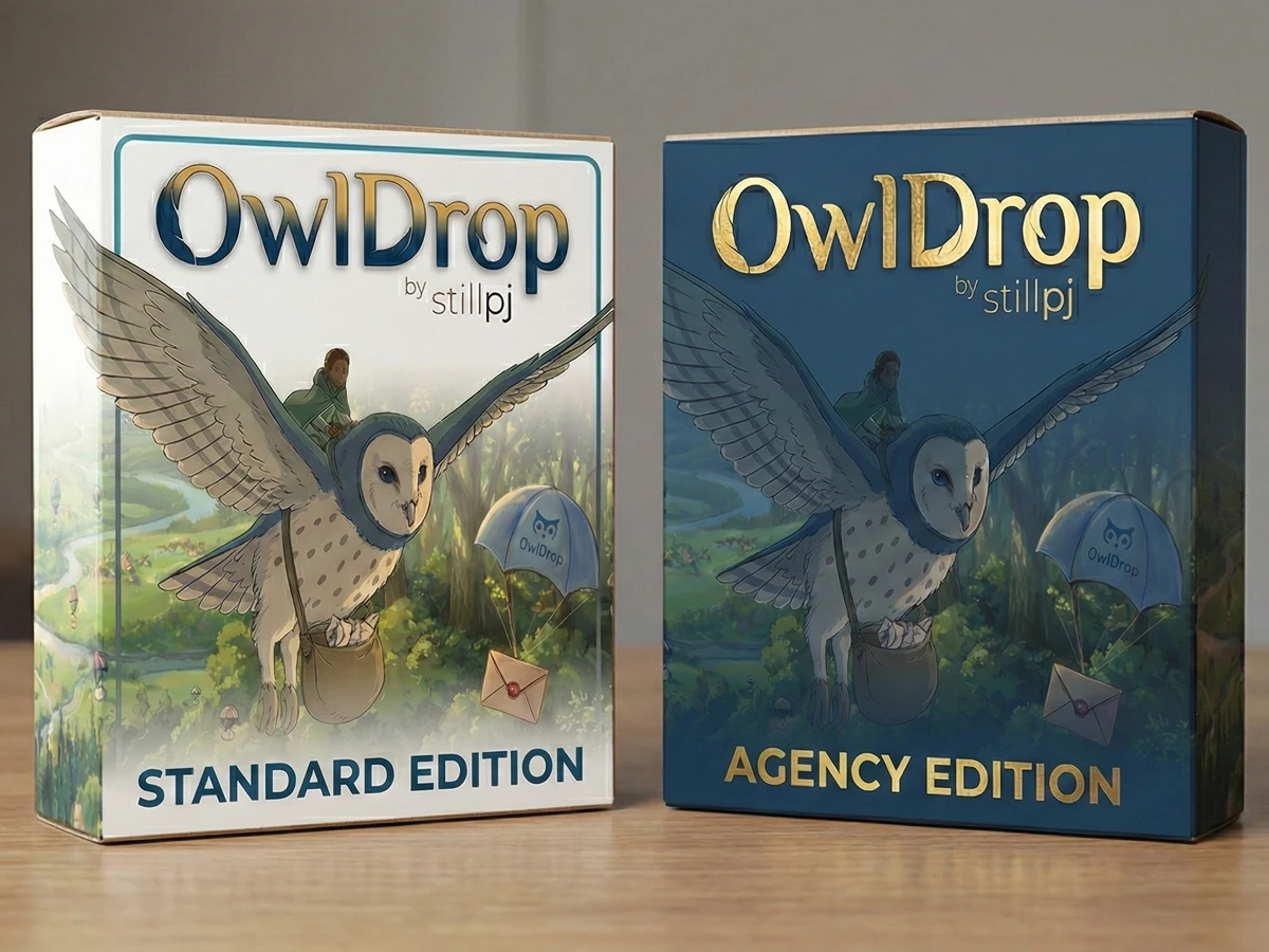 OwlDrop Standard and Agency editions